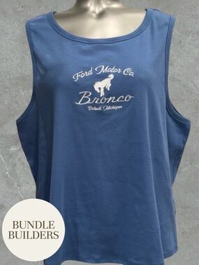 $10 Add-on | Ford Bronco Embroidered Logo Sleeveless Tank